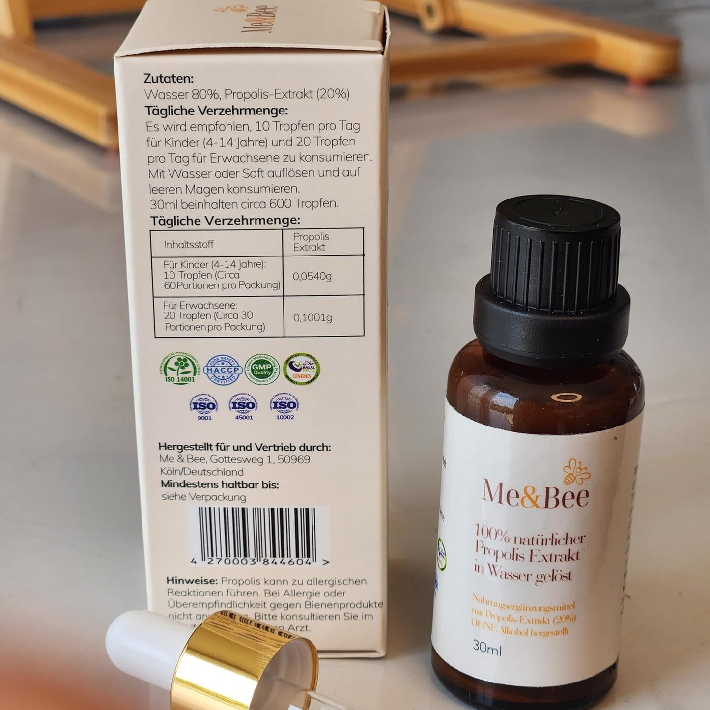 BIO Propolis Tropfen, 100% Alkoholfrei, HALAL zertifiziert jetzt zum Kennenlern Angebot